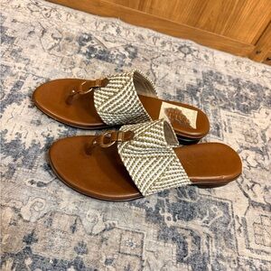 Stylish Brown and Cream Women's Sandals